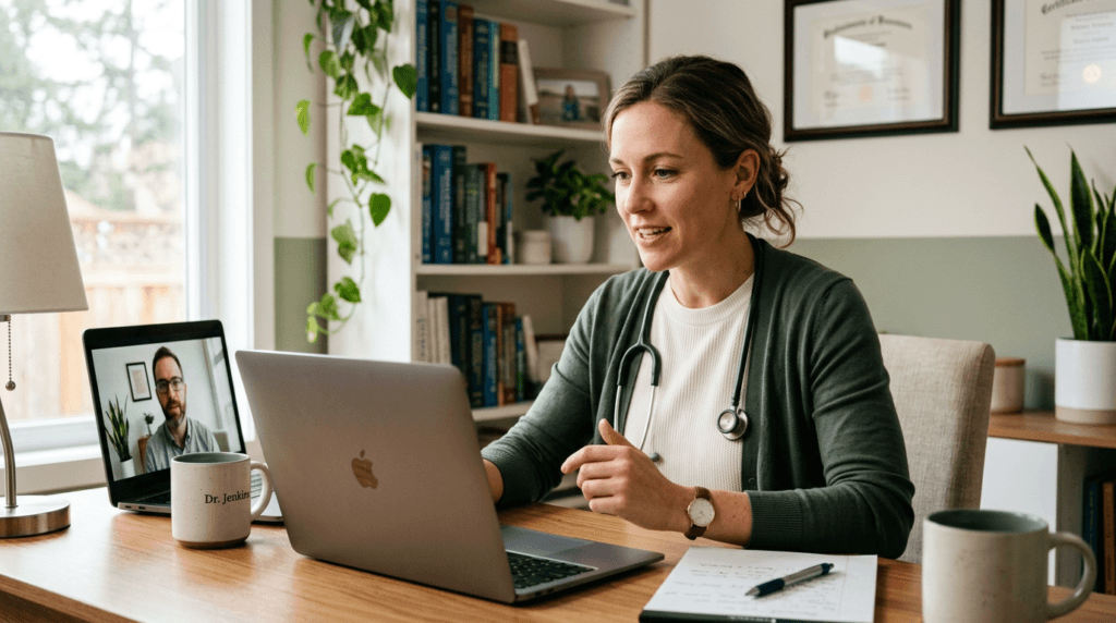 A Canadian clinician consulting with an advisor to confirm provincial scope of practice before enrolling in a psychedelic-assisted therapy training pathway.